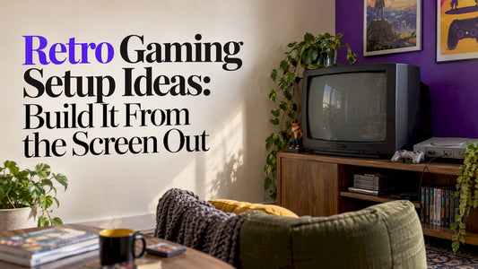 CRT television and console in retro gaming corner