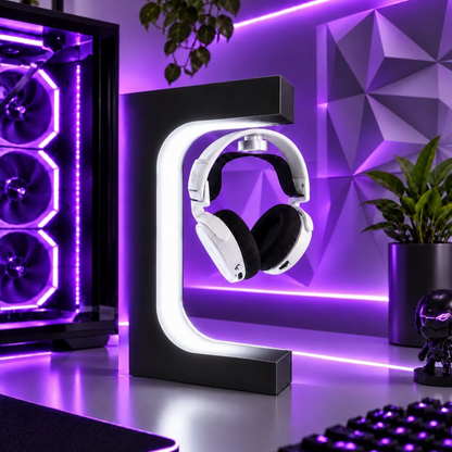 Magnetic Levitation Headset Stand with RGB Lighting - Playheroes
